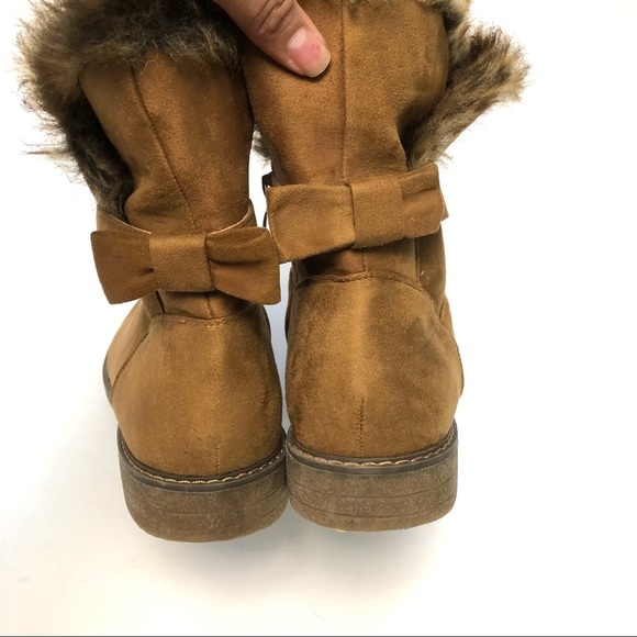 AMANDA BLUE faux suede bow back windsor boots zip side size 10/41 - Picture 6 of 15